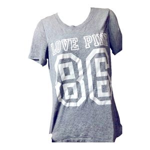 VS Size L Light Gray Cotton Blend Short Sleeve Tee